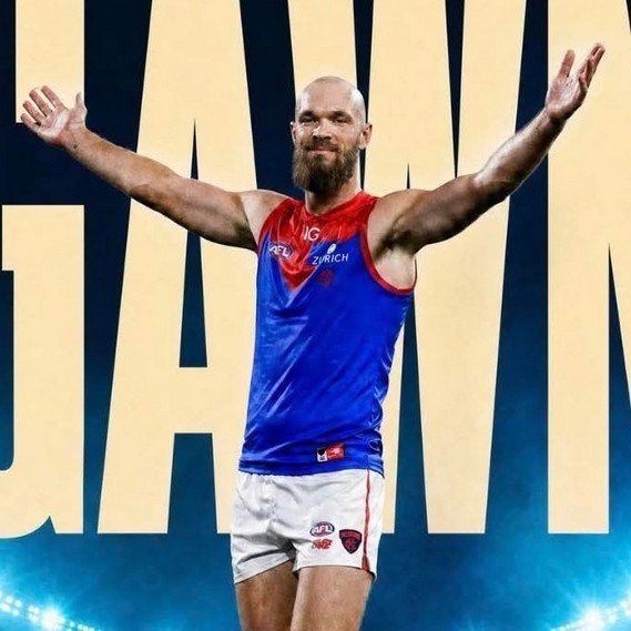 Max Gawn in a Melbourne jumper
